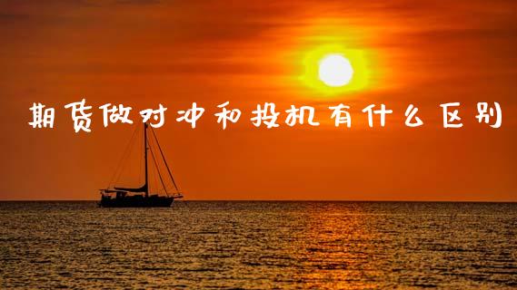 期货做对冲和投机有什么区别_https://wap.jnlaobingbanjia.com_财务管理_第1张