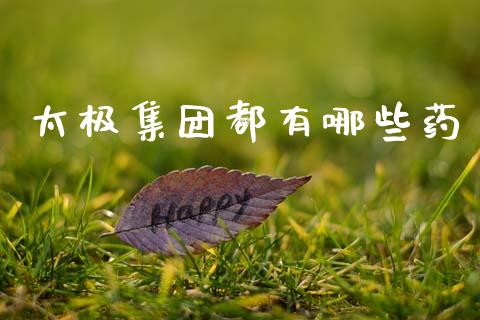 太极集团都有哪些药_https://wap.jnlaobingbanjia.com_股市行情_第1张
