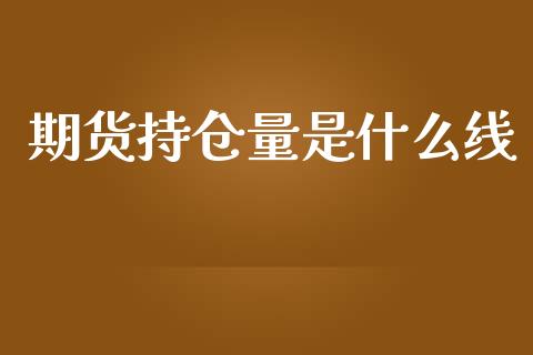 期货持仓量是什么线_https://wap.jnlaobingbanjia.com_股市行情_第1张