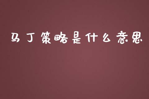 马丁策略是什么意思_https://wap.jnlaobingbanjia.com_财务管理_第1张