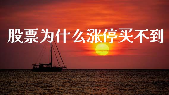 股票为什么涨停买不到_https://wap.jnlaobingbanjia.com_证券公告_第1张