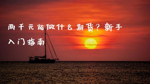两千元能做什么期货？新手入门指南_https://wap.jnlaobingbanjia.com_财务管理_第1张