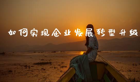 如何实现企业发展转型升级_https://wap.jnlaobingbanjia.com_证券公告_第1张