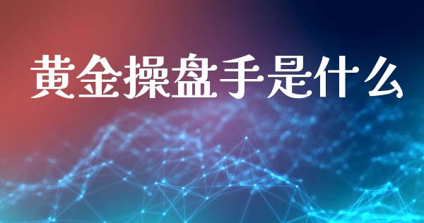 黄金操盘手是什么_https://wap.jnlaobingbanjia.com_财务管理_第1张