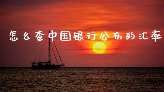 怎么查中国银行公布的汇率_https://wap.jnlaobingbanjia.com_股市行情_第1张