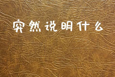 突然说明什么_证券公告_第1张_财经资讯_股市行情_财务管理_金融理财 突然说明什么_https://wap.jnlaobingbanjia.com_证券公告_第1张