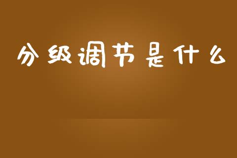 分级调节是什么_https://wap.jnlaobingbanjia.com_基金分析_第1张