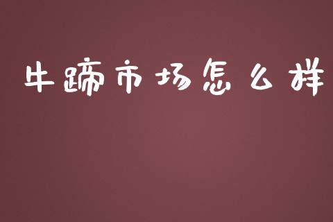 牛蹄市场怎么样_https://wap.jnlaobingbanjia.com_金融理财_第1张