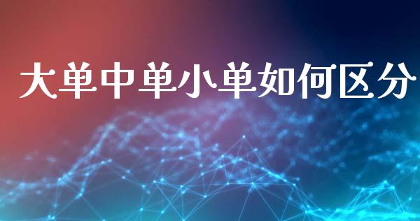 大单中单小单如何区分_https://wap.jnlaobingbanjia.com_财务管理_第1张