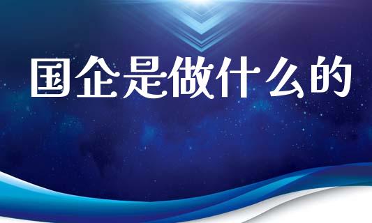 国企是做什么的_https://wap.jnlaobingbanjia.com_基金分析_第1张