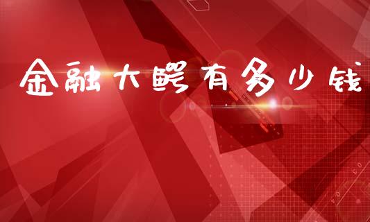 金融大鳄有多少钱_https://wap.jnlaobingbanjia.com_基金分析_第1张