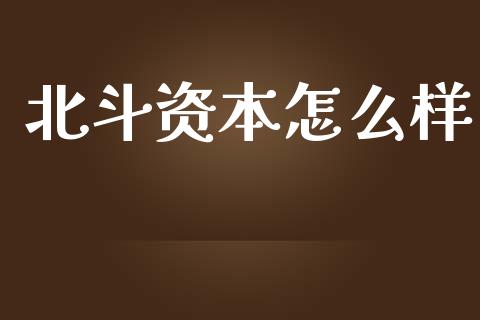 北斗资本怎么样_https://wap.jnlaobingbanjia.com_证券公告_第1张