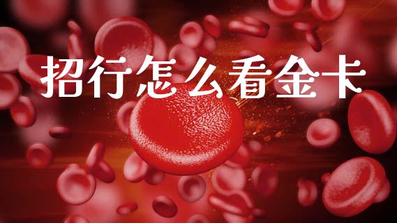 招行怎么看金卡_https://wap.jnlaobingbanjia.com_财务管理_第1张