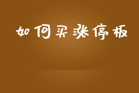 如何买涨停板_https://wap.jnlaobingbanjia.com_金融理财_第1张