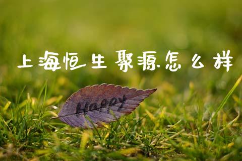 上海恒生聚源怎么样_https://wap.jnlaobingbanjia.com_证券公告_第1张