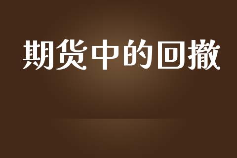 期货中的回撤_https://wap.jnlaobingbanjia.com_财经资讯_第1张
