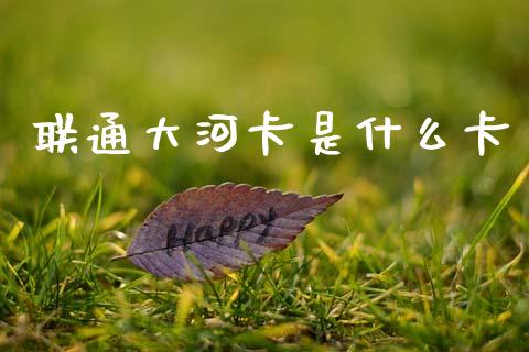 联通大河卡是什么卡_财经资讯_第1张_财经资讯_股市行情_财务管理_金融理财 联通大河卡是什么卡_https://wap.jnlaobingbanjia.com_财经资讯_第1张