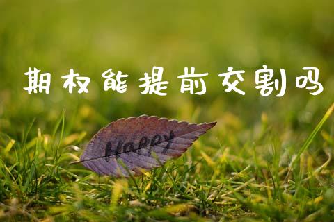 期权能提前交割吗_https://wap.jnlaobingbanjia.com_股市行情_第1张