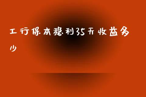 工行保本稳利35天收益多少_https://wap.jnlaobingbanjia.com_财经资讯_第1张