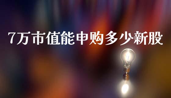 7万市值能申购多少新股_https://wap.jnlaobingbanjia.com_金融理财_第1张