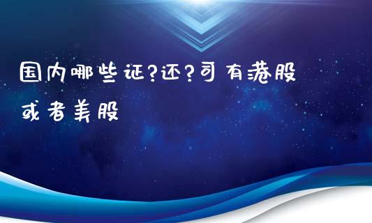 国内哪些证?还?司有港股或者美股_https://wap.jnlaobingbanjia.com_证券公告_第1张