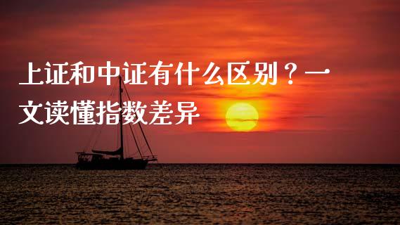上证和中证有什么区别？一文读懂指数差异_https://wap.jnlaobingbanjia.com_财务管理_第1张