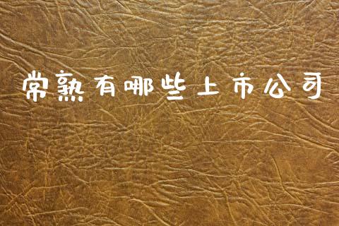常熟有哪些上市公司_https://wap.jnlaobingbanjia.com_股市行情_第1张