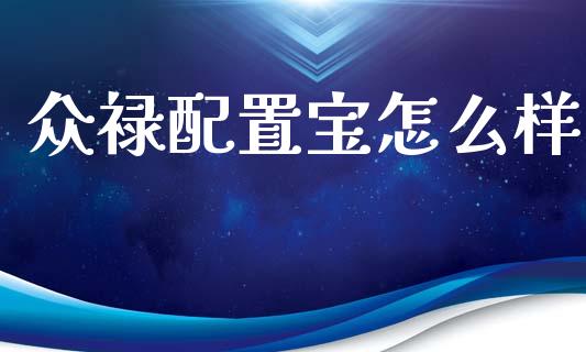 众禄配置宝怎么样_https://wap.jnlaobingbanjia.com_财务管理_第1张
