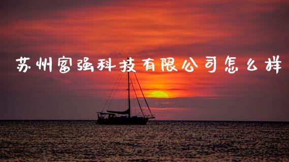 苏州富强科技有限公司怎么样_https://wap.jnlaobingbanjia.com_基金分析_第1张
