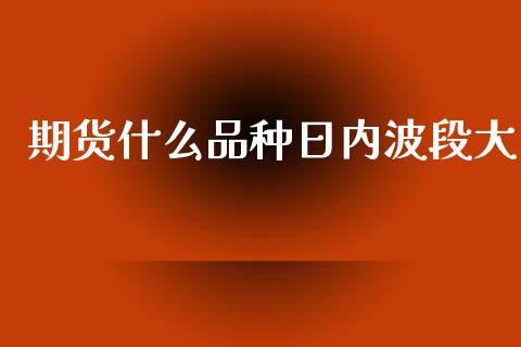 期货什么品种日内波段大_https://wap.jnlaobingbanjia.com_基金分析_第1张