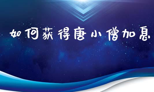 如何获得唐小僧加息_https://wap.jnlaobingbanjia.com_证券公告_第1张