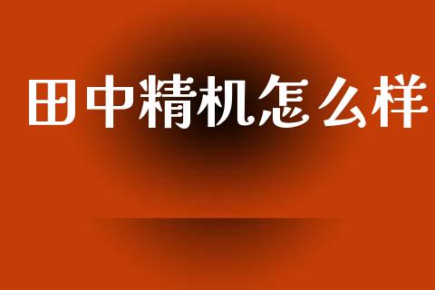 田中精机怎么样_https://wap.jnlaobingbanjia.com_基金分析_第1张