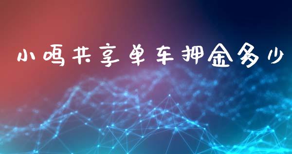 小鸣共享单车押金多少_https://wap.jnlaobingbanjia.com_财务管理_第1张
