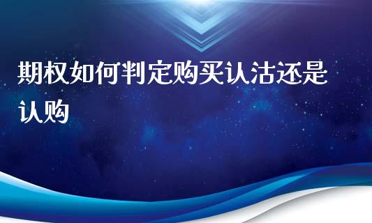 期权如何判定购买认沽还是认购_https://wap.jnlaobingbanjia.com_财经资讯_第1张