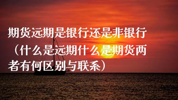 期货远期是银行还是非银行（什么是远期什么是期货两者有何区别与联系）_https://wap.jnlaobingbanjia.com_股市行情_第1张