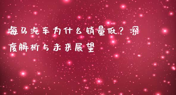 海马汽车为什么销量低？深度解析与未来展望_https://wap.jnlaobingbanjia.com_金融理财_第1张