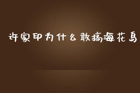 许家印为什么敢搞海花岛_https://wap.jnlaobingbanjia.com_金融理财_第1张