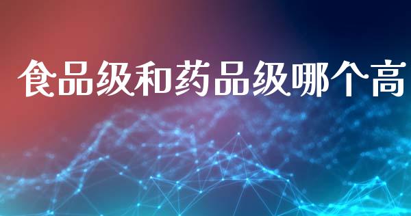 食品级和药品级哪个高_https://wap.jnlaobingbanjia.com_财务管理_第1张