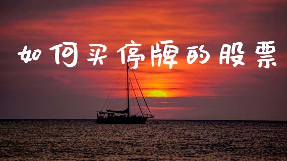 如何买停牌的股票_https://wap.jnlaobingbanjia.com_基金分析_第1张