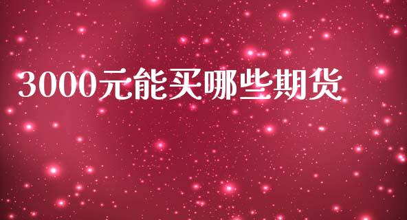3000元能买哪些期货_https://wap.jnlaobingbanjia.com_财务管理_第1张
