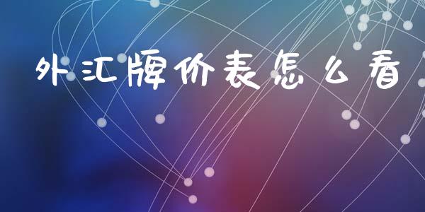 外汇牌价表怎么看_https://wap.jnlaobingbanjia.com_基金分析_第1张
