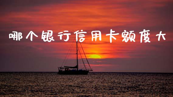 哪个银行信用卡额度大_https://wap.jnlaobingbanjia.com_财经资讯_第1张