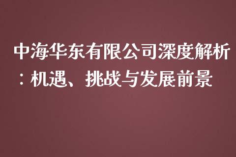 中海华东有限公司深度解析：机遇、挑战与发展前景_https://wap.jnlaobingbanjia.com_证券公告_第1张
