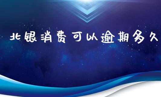 北银消费可以逾期多久_https://wap.jnlaobingbanjia.com_金融理财_第1张