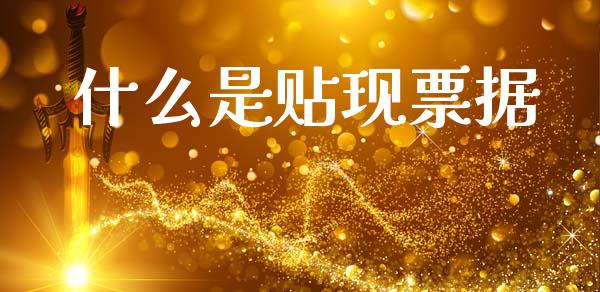 什么是贴现票据_https://wap.jnlaobingbanjia.com_基金分析_第1张