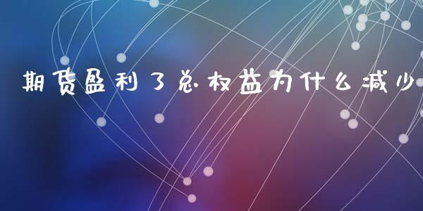期货盈利了总权益为什么减少_https://wap.jnlaobingbanjia.com_基金分析_第1张