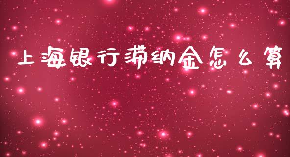 上海银行滞纳金怎么算_https://wap.jnlaobingbanjia.com_基金分析_第1张