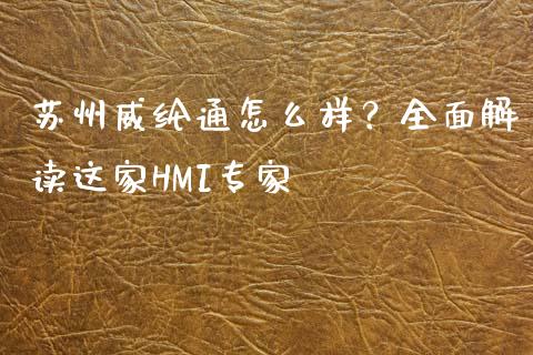 苏州威纶通怎么样？全面解读这家HMI专家_https://wap.jnlaobingbanjia.com_证券公告_第1张