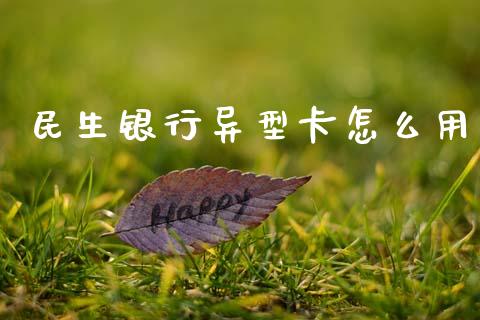 民生银行异型卡怎么用_https://wap.jnlaobingbanjia.com_财经资讯_第1张