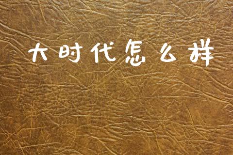 大时代怎么样_https://wap.jnlaobingbanjia.com_财务管理_第1张